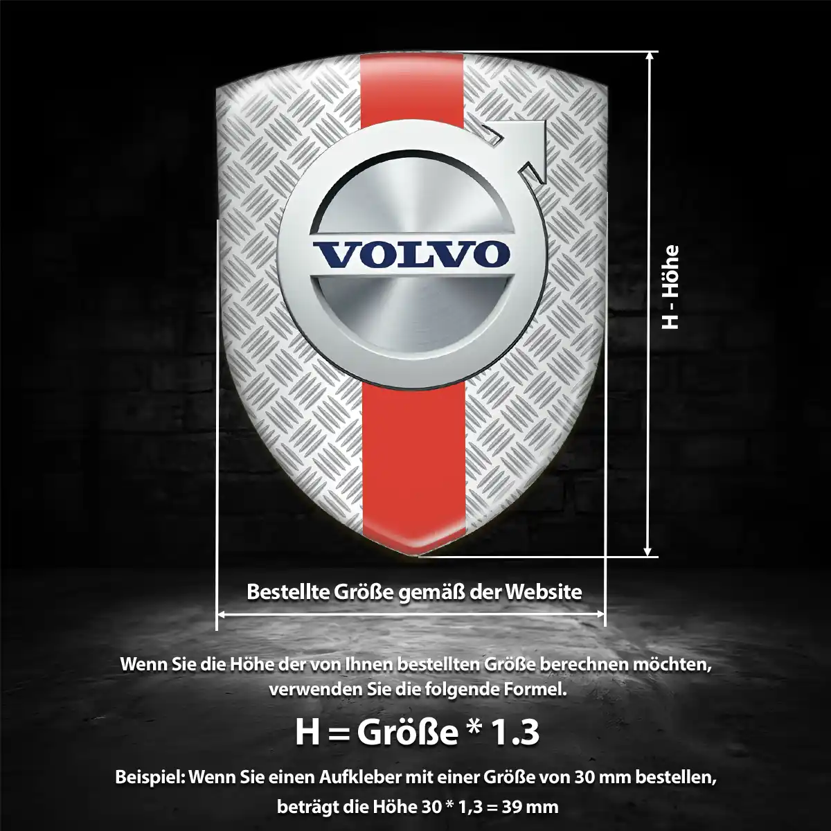Volvo Aufkleber 3D Gel Embleme Premium-Edition