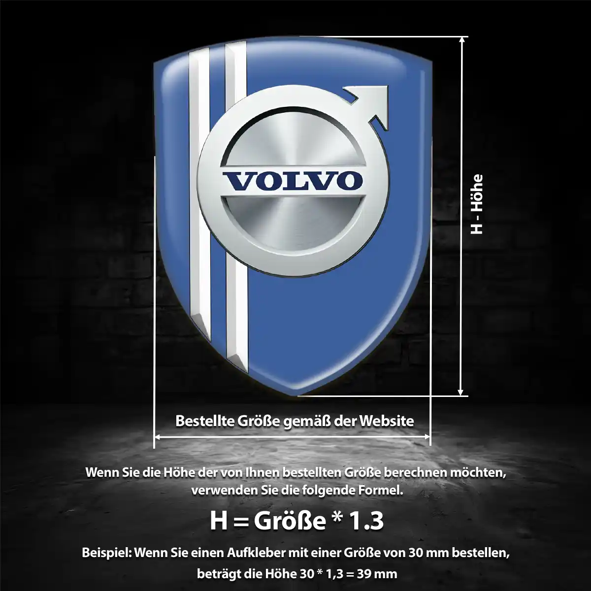 Volvo Aufkleber 3D Gel Embleme Premiumqualität