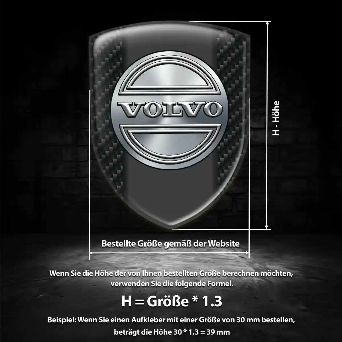 Volvo Aufkleber 3D Gel Silikon Anspruchsvolles Design