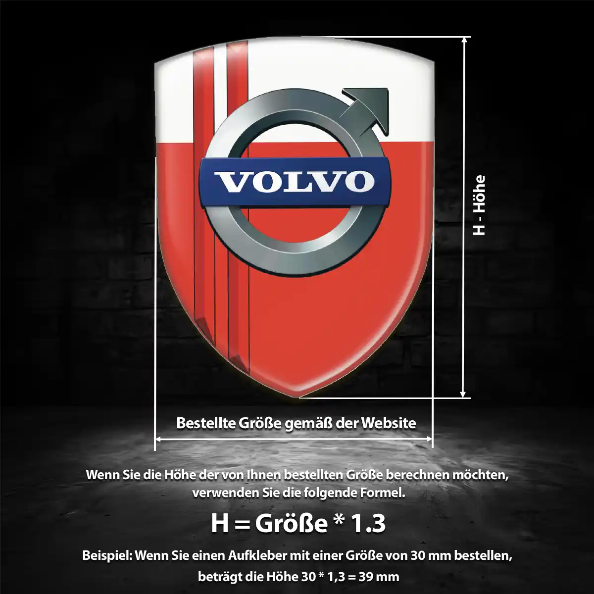 Volvo Aufkleber 3D Gel Silikon Ausdrucksstarkes Design