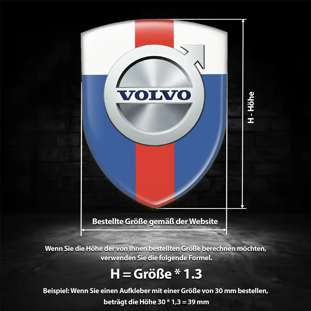 Volvo Aufkleber 3D Gel Silikon Auto Edles Design
