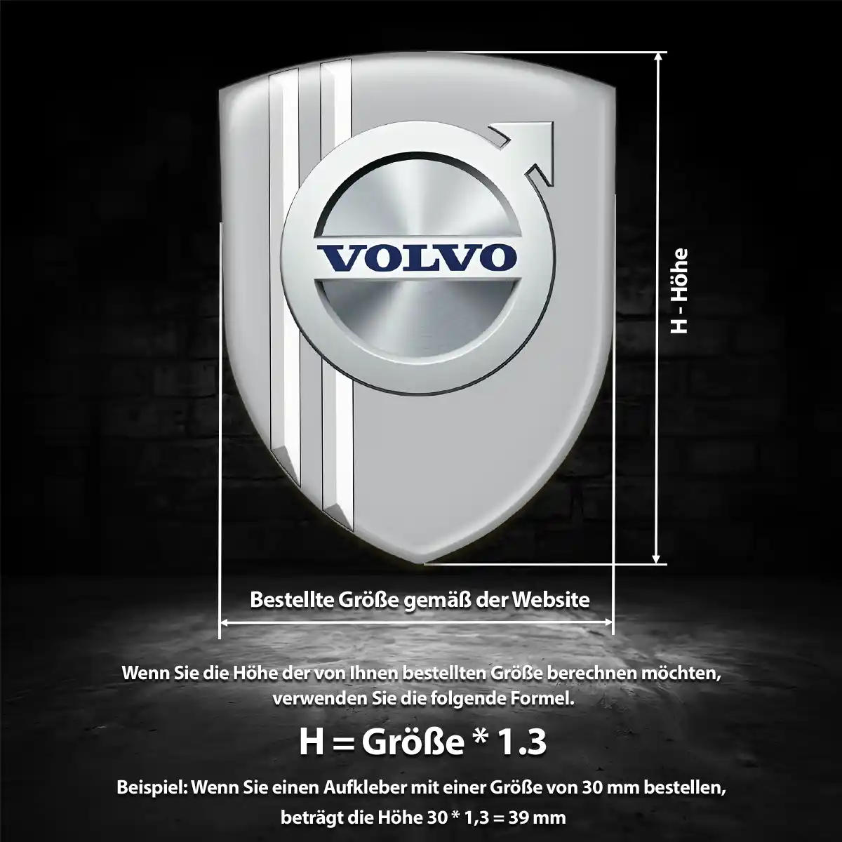 Volvo Aufkleber 3D Gel Silikon Auto Interieurdesign