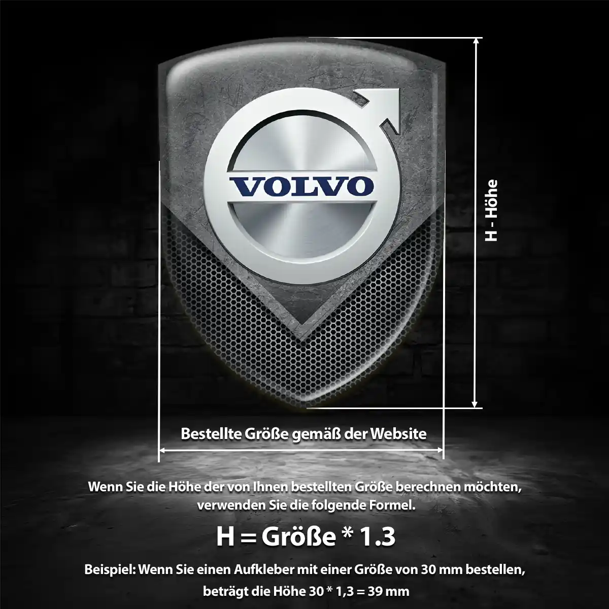Volvo Aufkleber 3D Gel Silikon Auto Markenedition