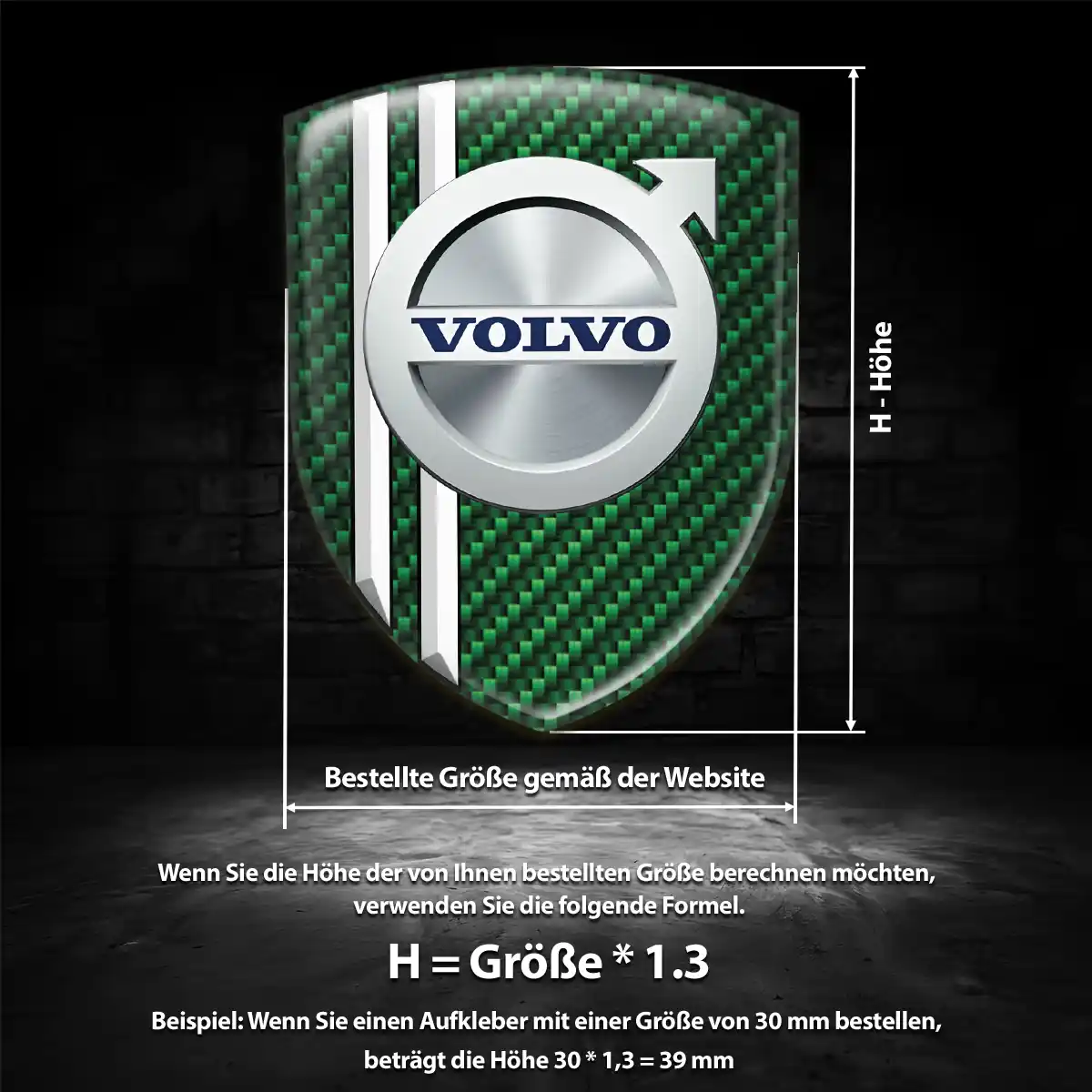 Volvo Aufkleber 3D Gel Silikon Exterieurdesign