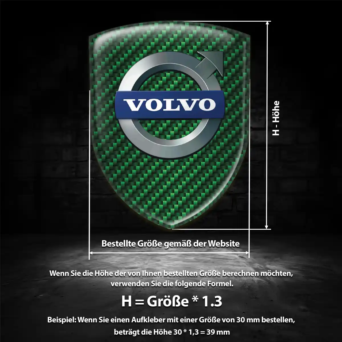 Volvo Aufkleber 3D Gel Silikon Hohe Qualität