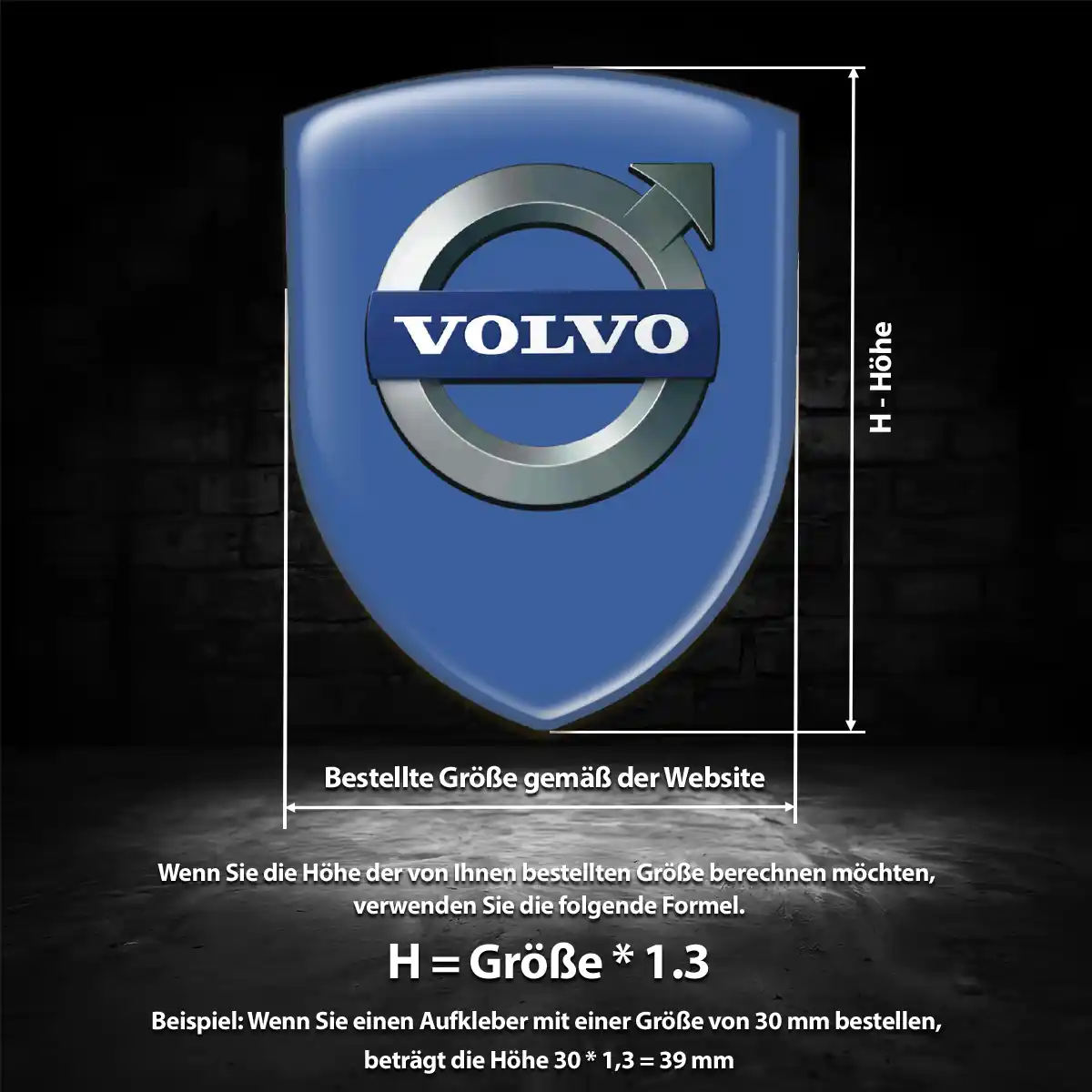 Volvo Aufkleber 3D Gel Silikon Interieurdesign