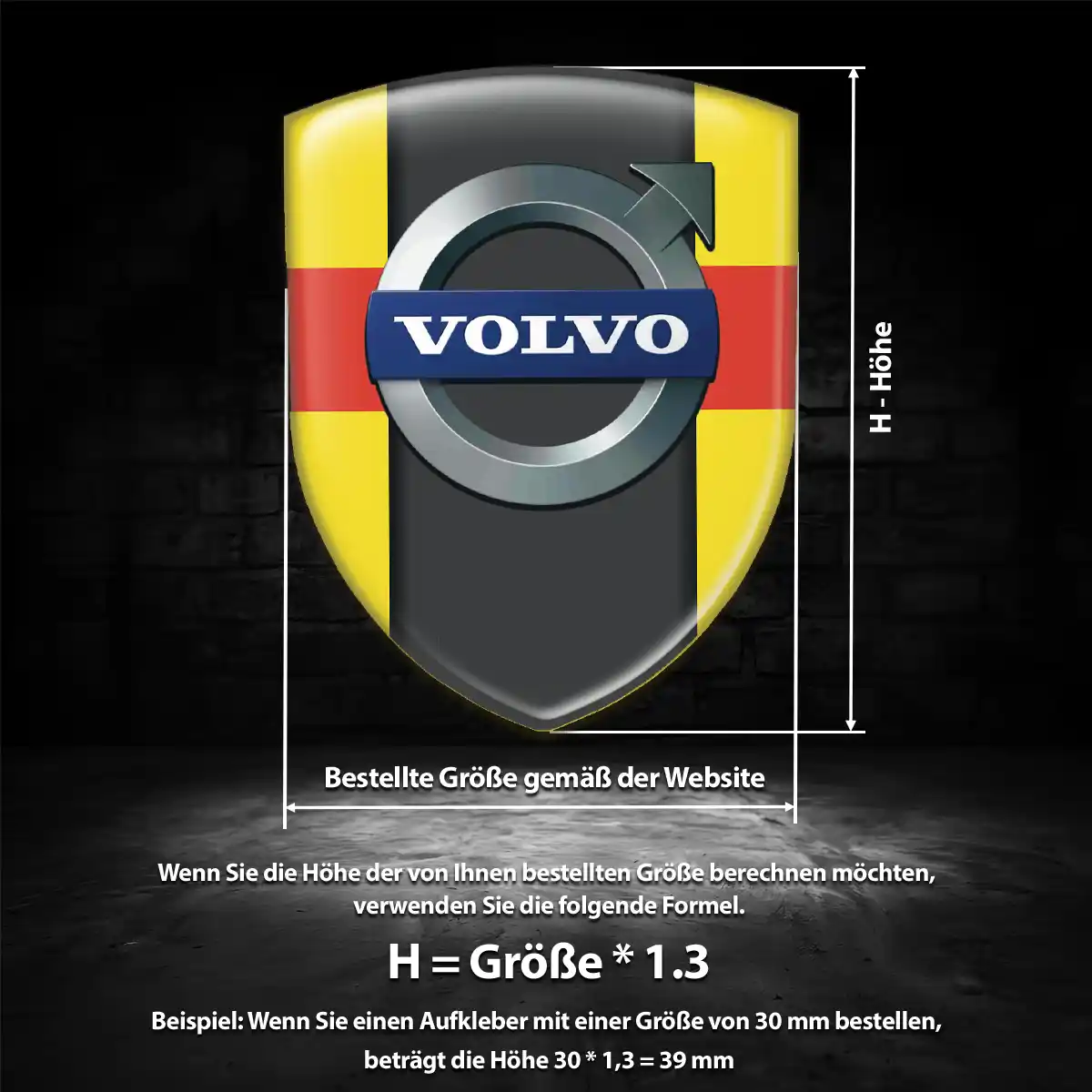 Volvo Aufkleber 3D Gel Silikon Luxus-Edition