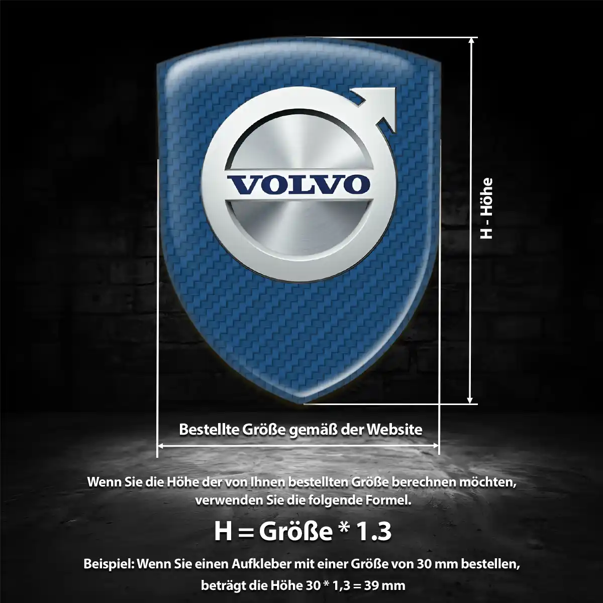 Volvo Aufkleber 3D Gel Silikon Premium-Edition
