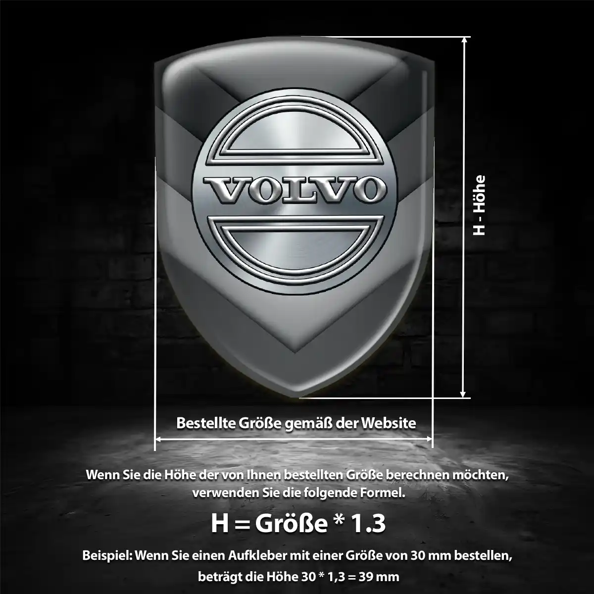 Volvo Aufkleber 3D Gel Wappen Ausdrucksstarkes Design