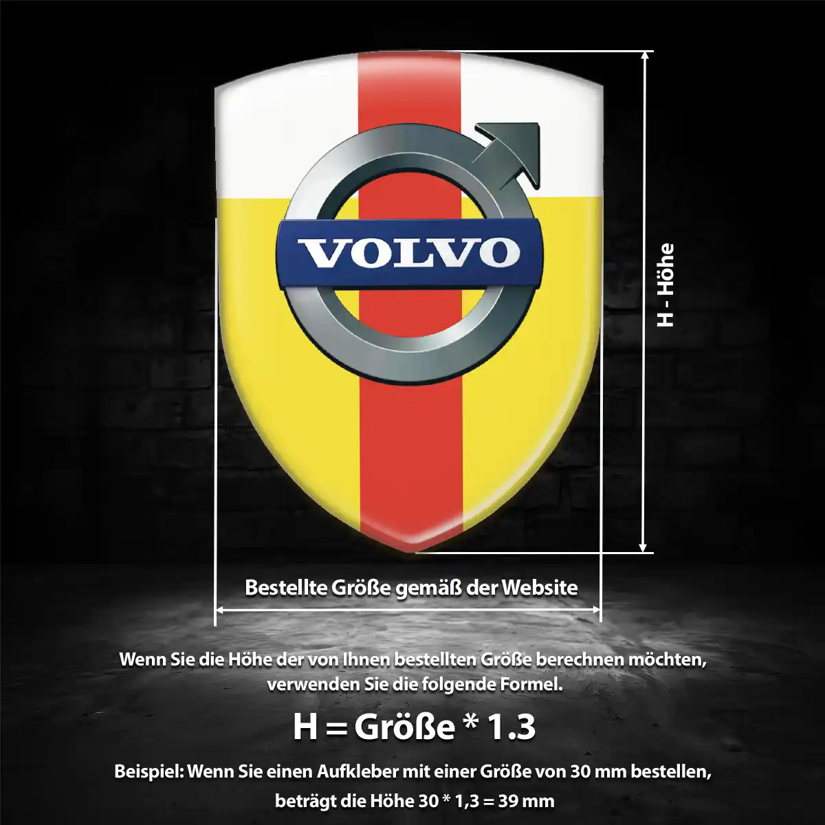 Volvo Aufkleber 3D Gel Wappen Exterieurdesign