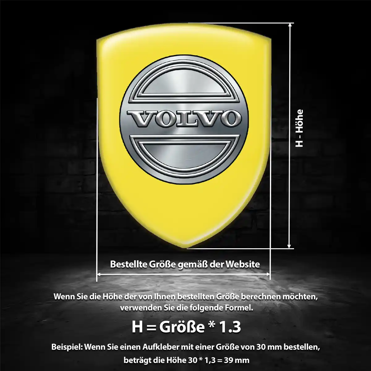 Volvo Aufkleber 3D Gel Wappen Hohe Qualität