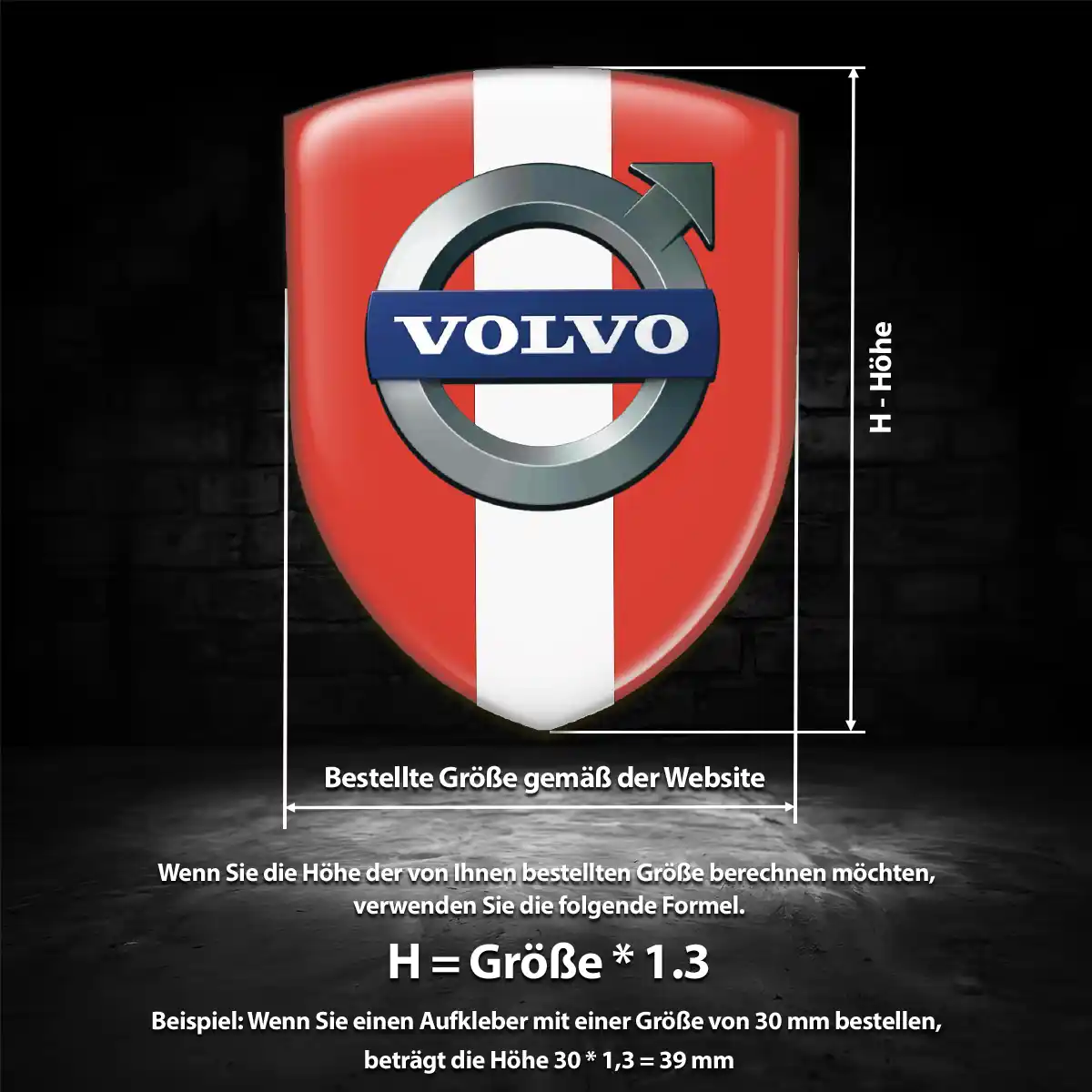 Volvo Aufkleber 3D Gel Wappen Limitierte Auflage