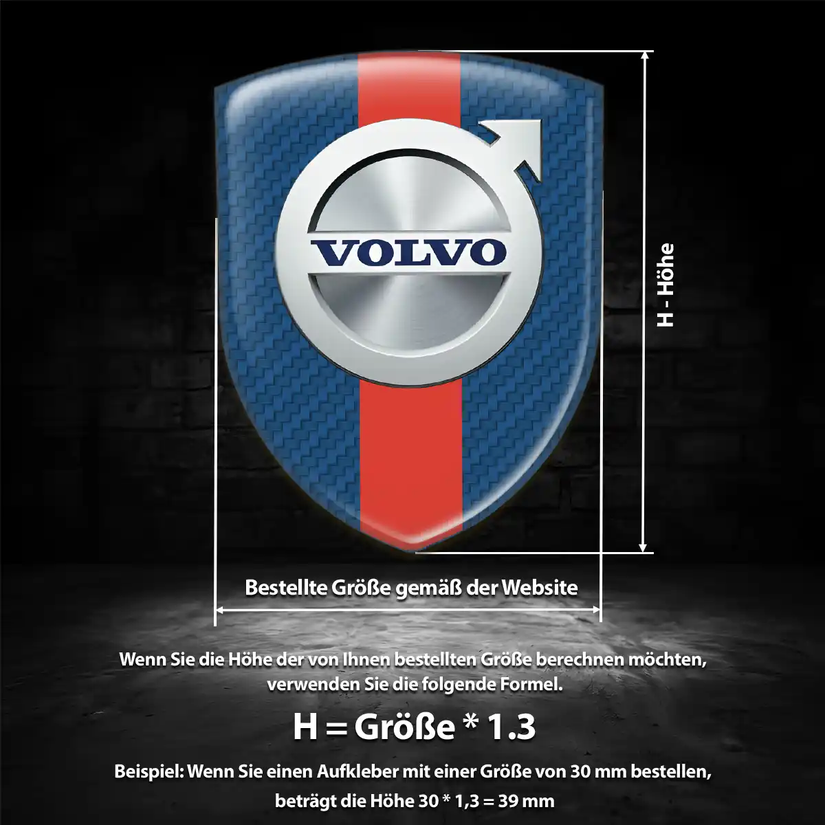Volvo Aufkleber Emblem Ausdrucksstarkes Design