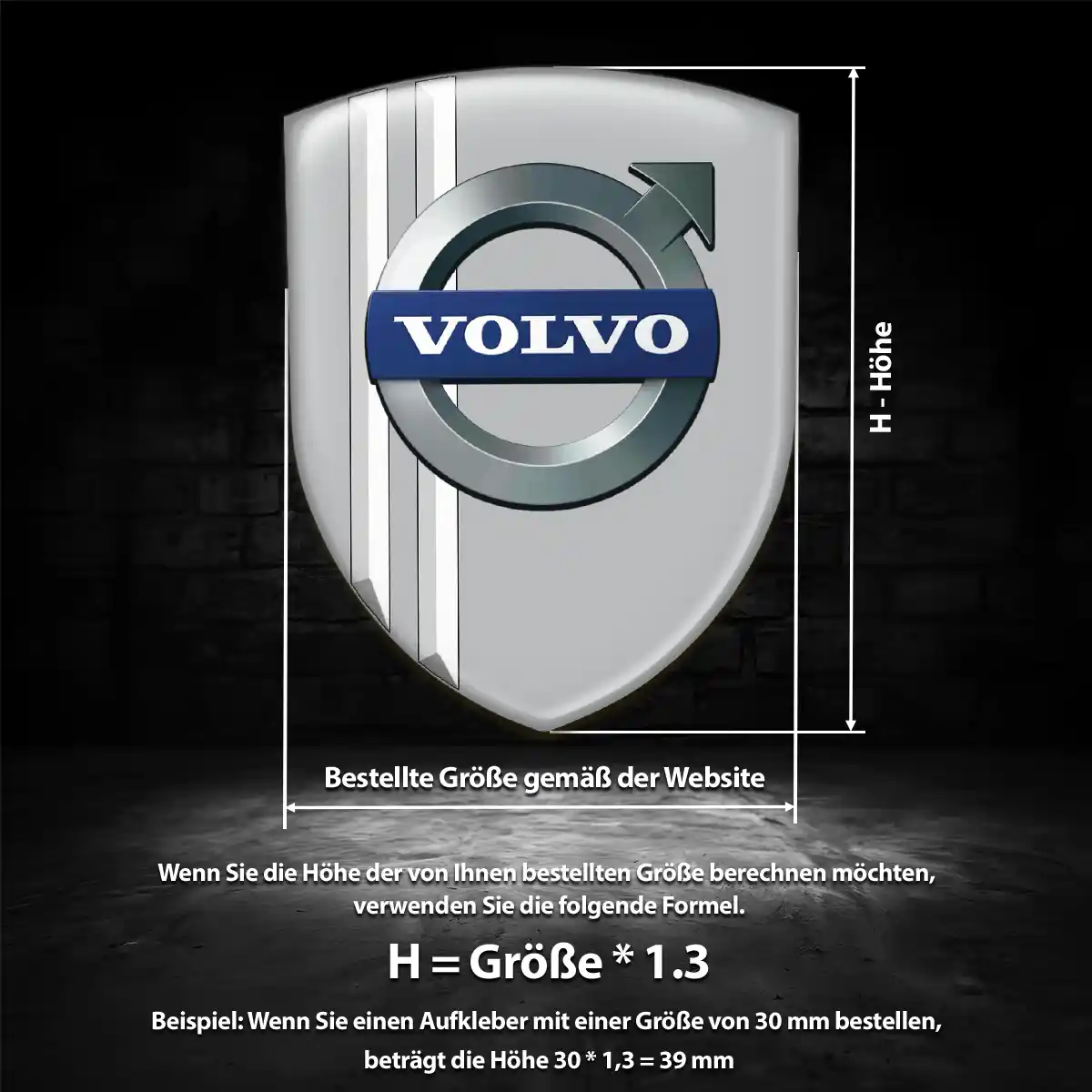 Volvo Aufkleber Emblem Auto Edles Design