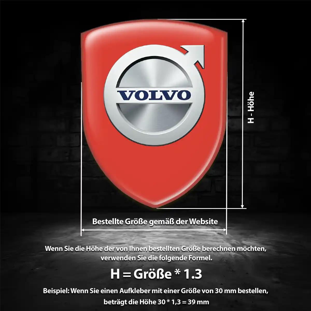 Volvo Aufkleber Emblem Auto Hochwertiges Harz
