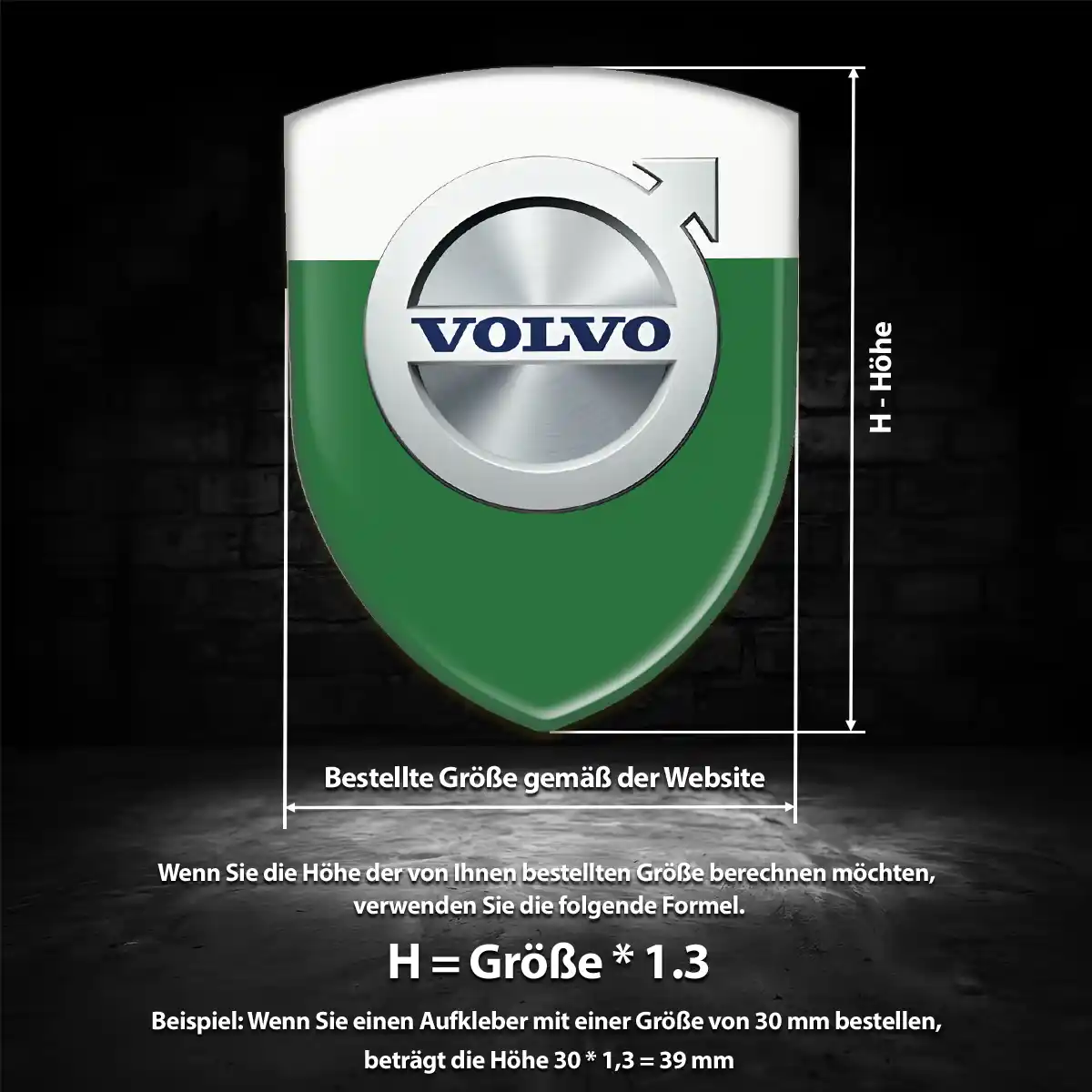 Volvo Aufkleber Emblem Auto Premium-Edition