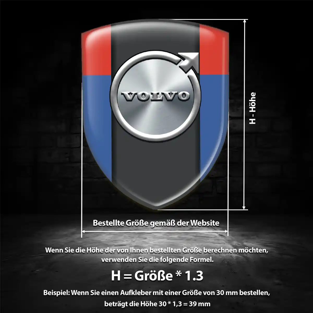 Volvo Aufkleber Emblem Erstklassige Qualität