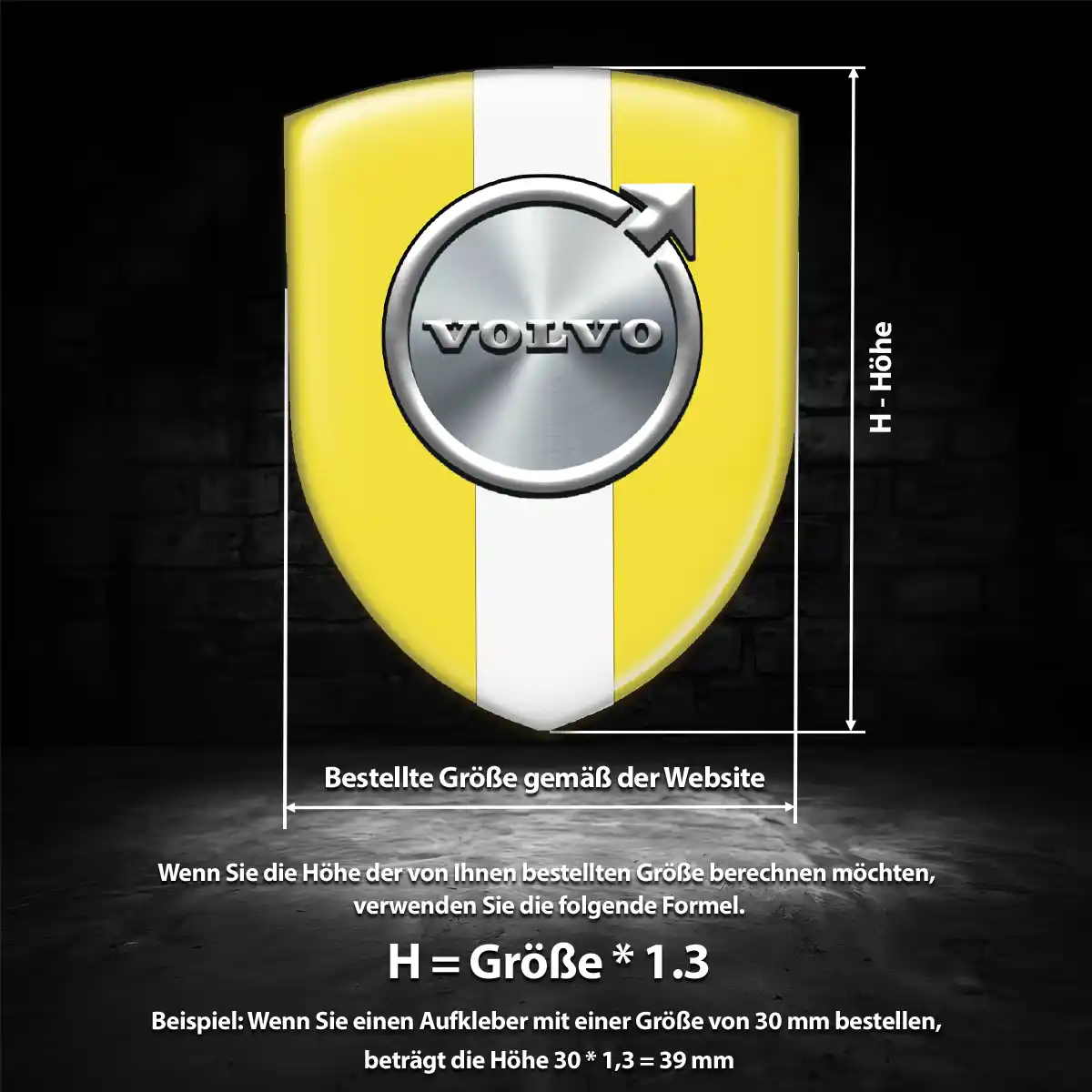 Volvo Aufkleber Emblem Hohe Qualität