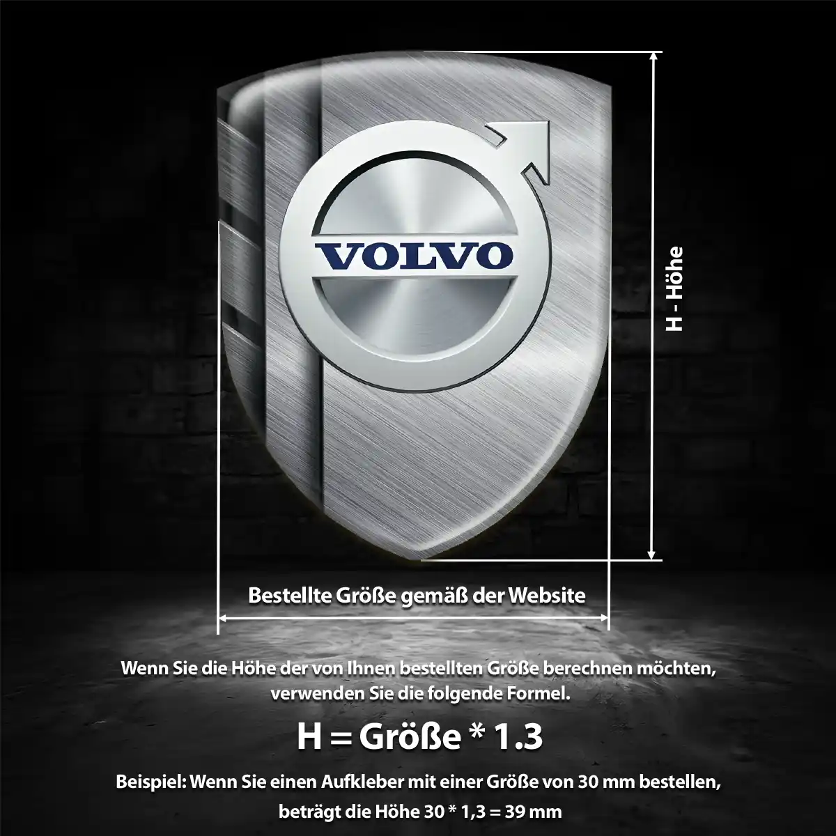Volvo Aufkleber Emblem Interieurdesign