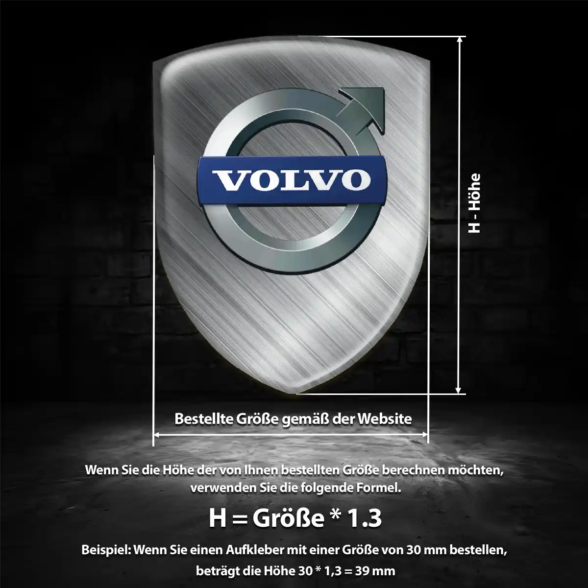 Volvo Aufkleber Emblem Markenedition