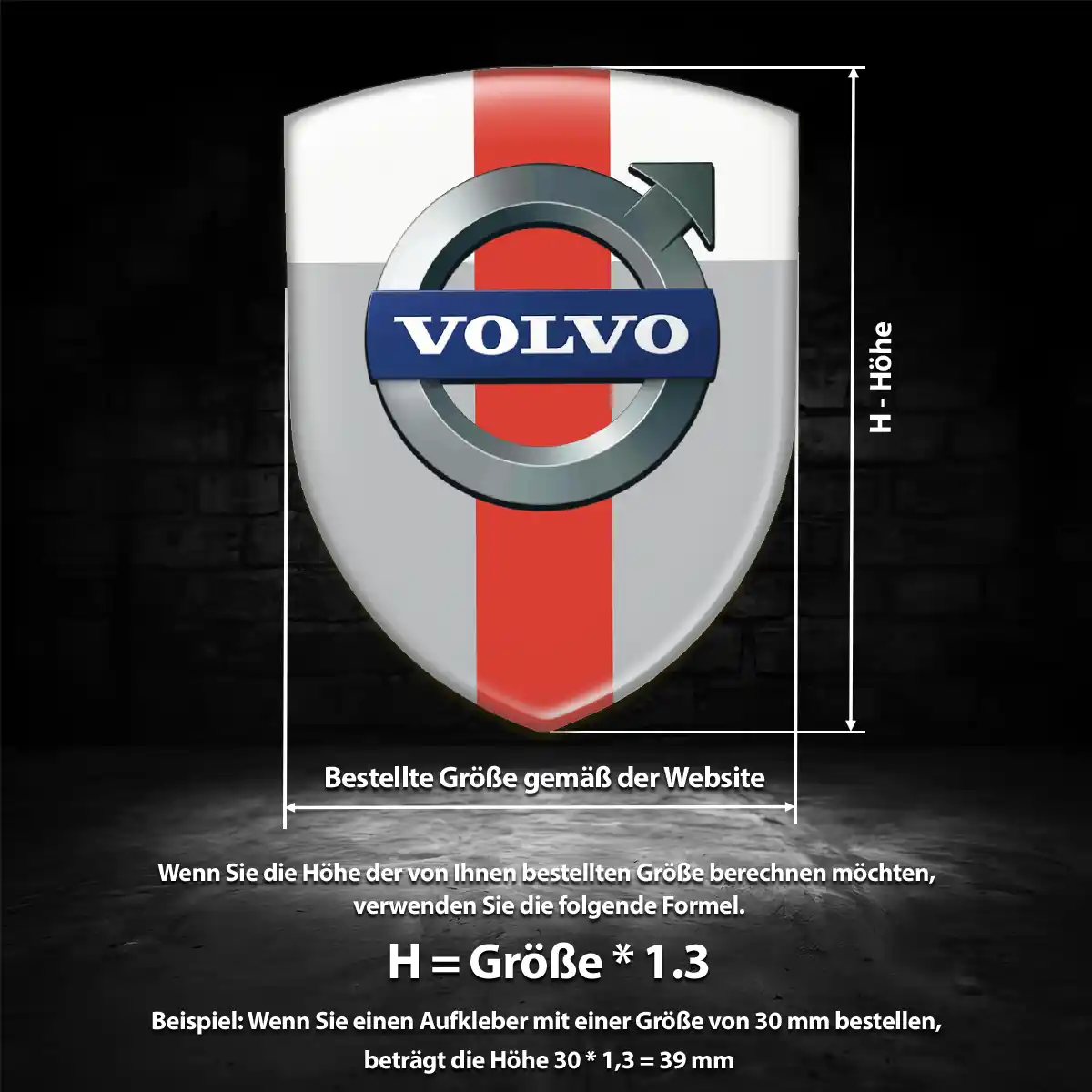 Volvo Aufkleber Emblem Premium-Edition
