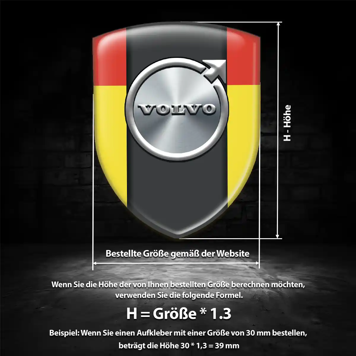 Volvo Aufkleber Emblem Wappen Ausdrucksstarkes Design