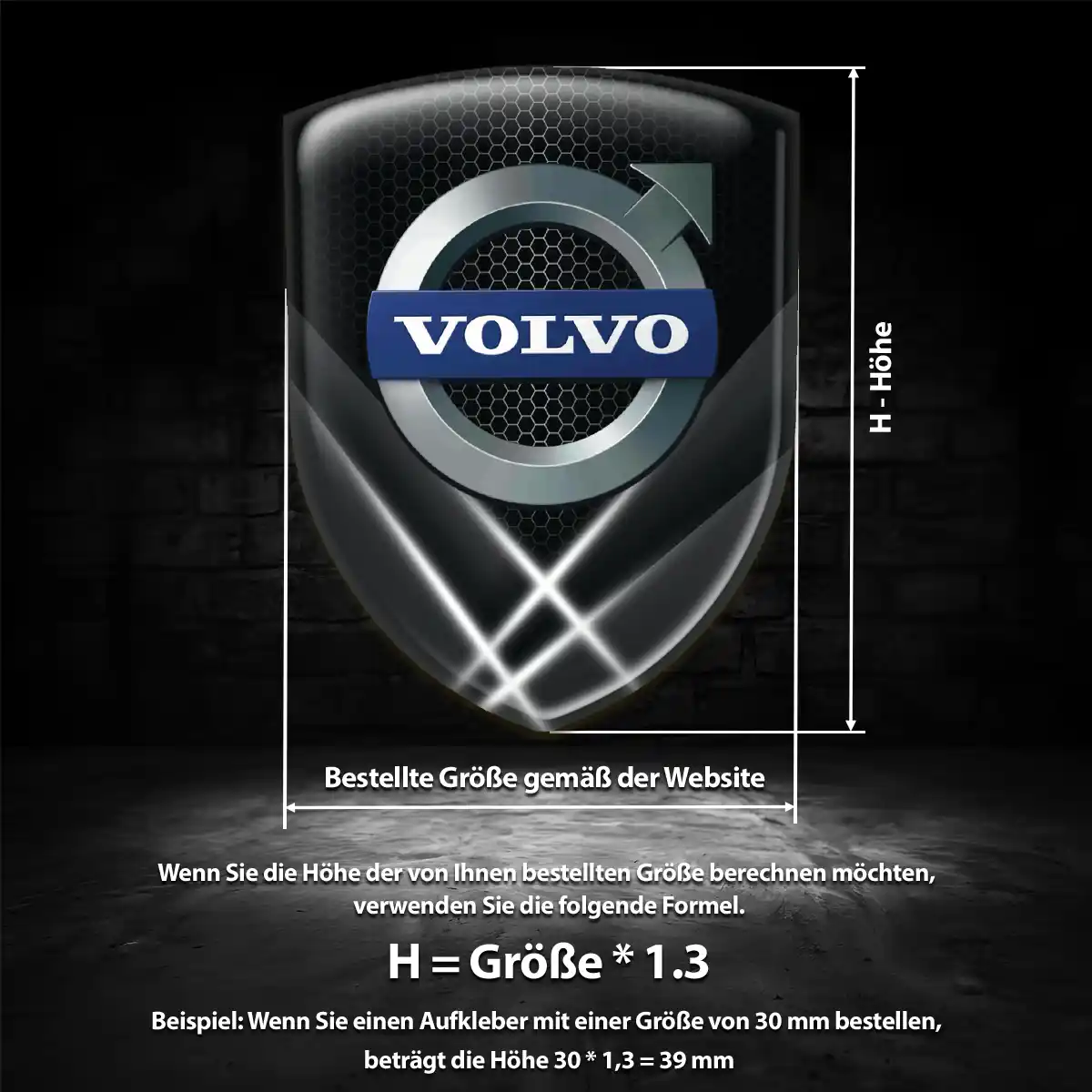 Volvo Aufkleber Emblem Wappen Auto Edles Design