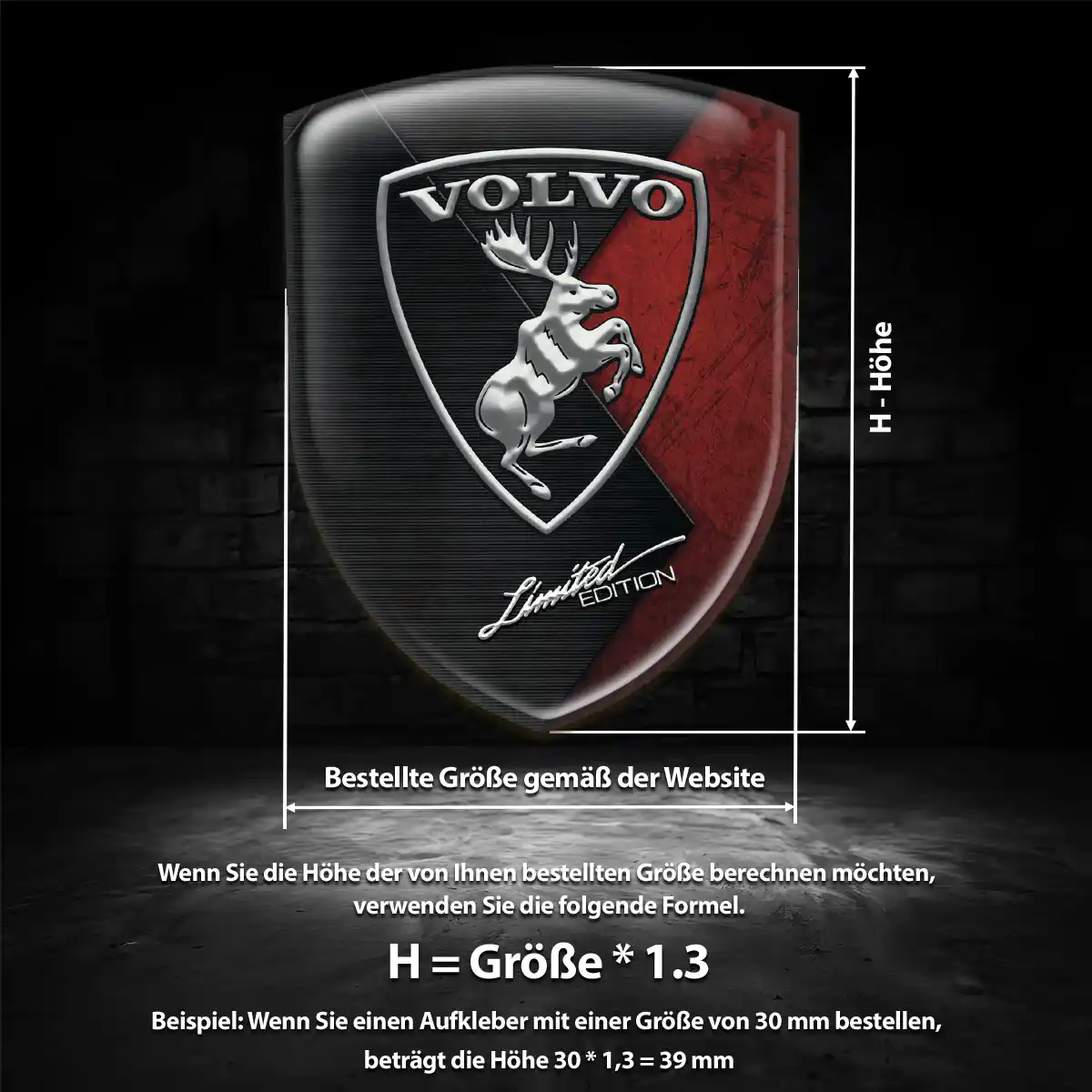 Volvo Aufkleber Emblem Wappen Auto Limitierte Auflage