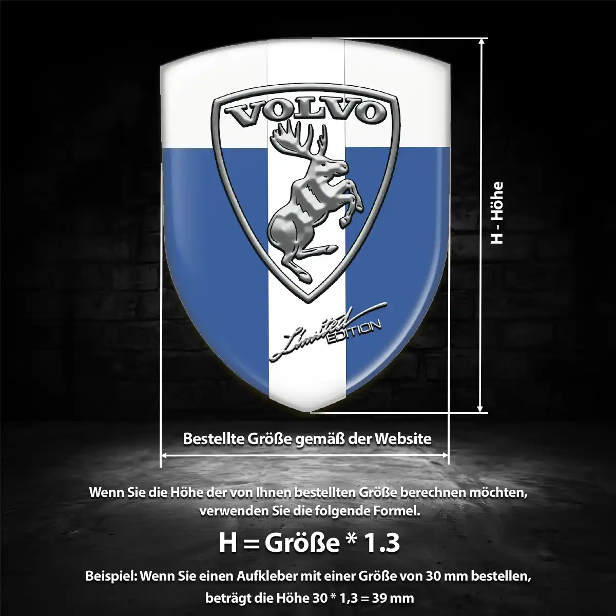 Volvo Aufkleber Emblem Wappen Erstklassige Qualität