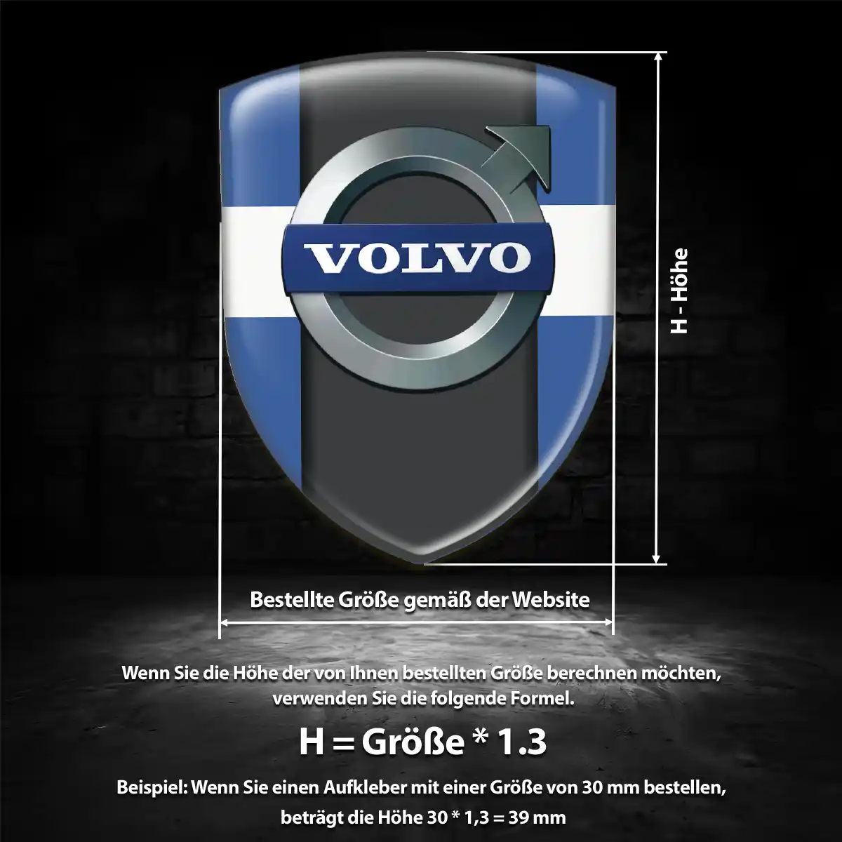 Volvo Aufkleber Emblem Wappen Hohe Qualität