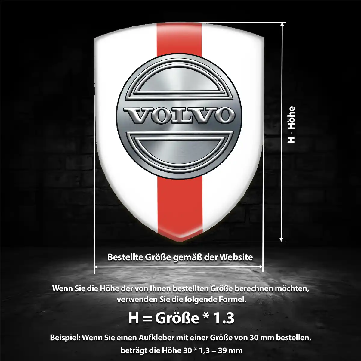 Volvo Aufkleber Emblem Wappen Tuningfahrzeug
