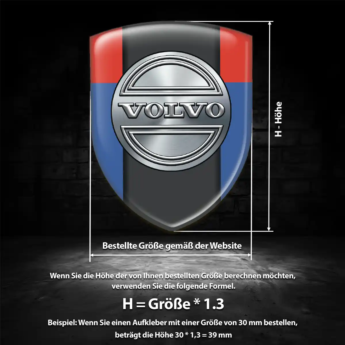 Volvo Aufkleber Embleme Silikon Auto Exterieurdesign