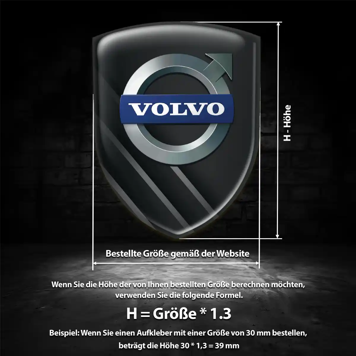 Volvo Aufkleber Embleme Silikon Auto Markenedition