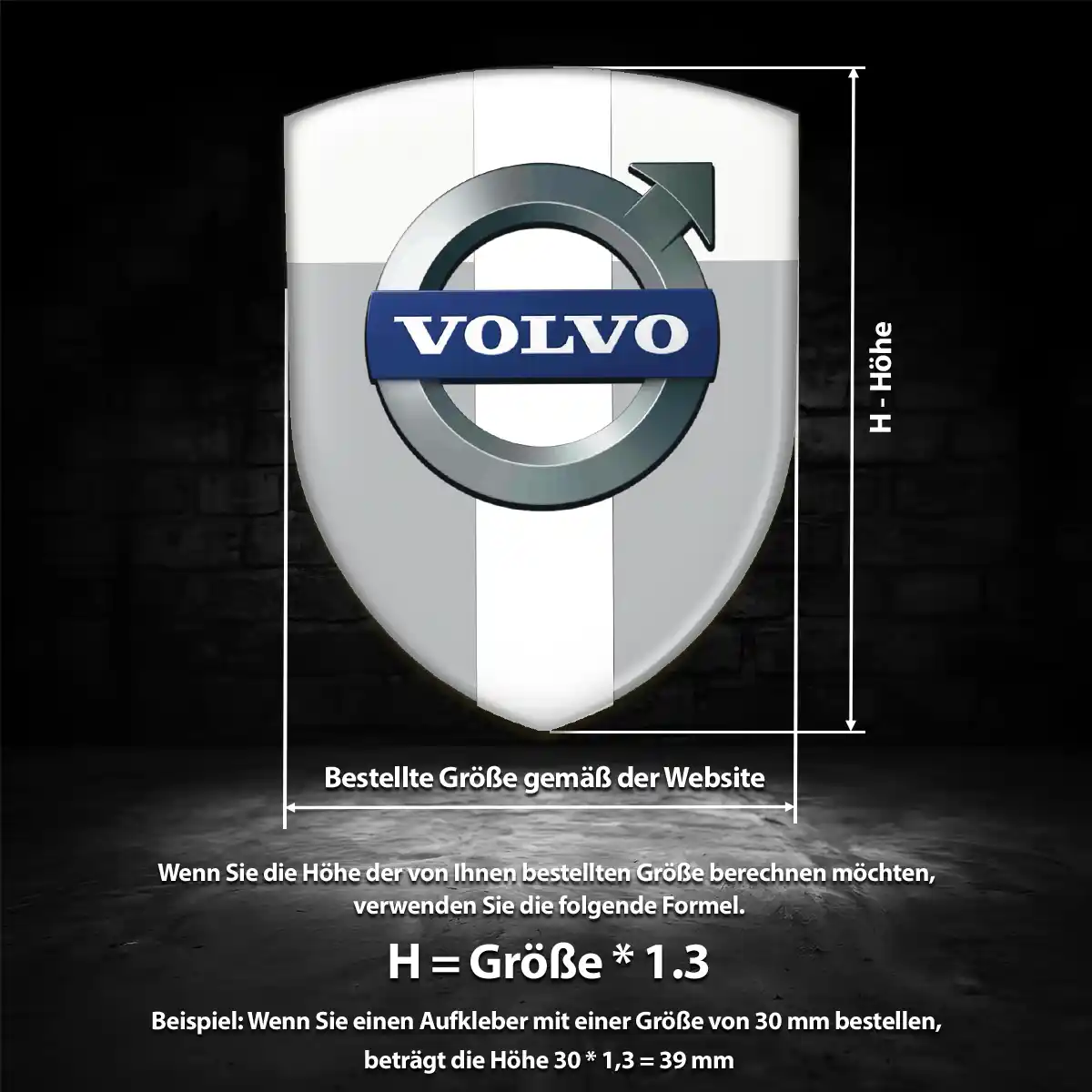 Volvo Aufkleber Embleme Silikon Auto Premium-Edition