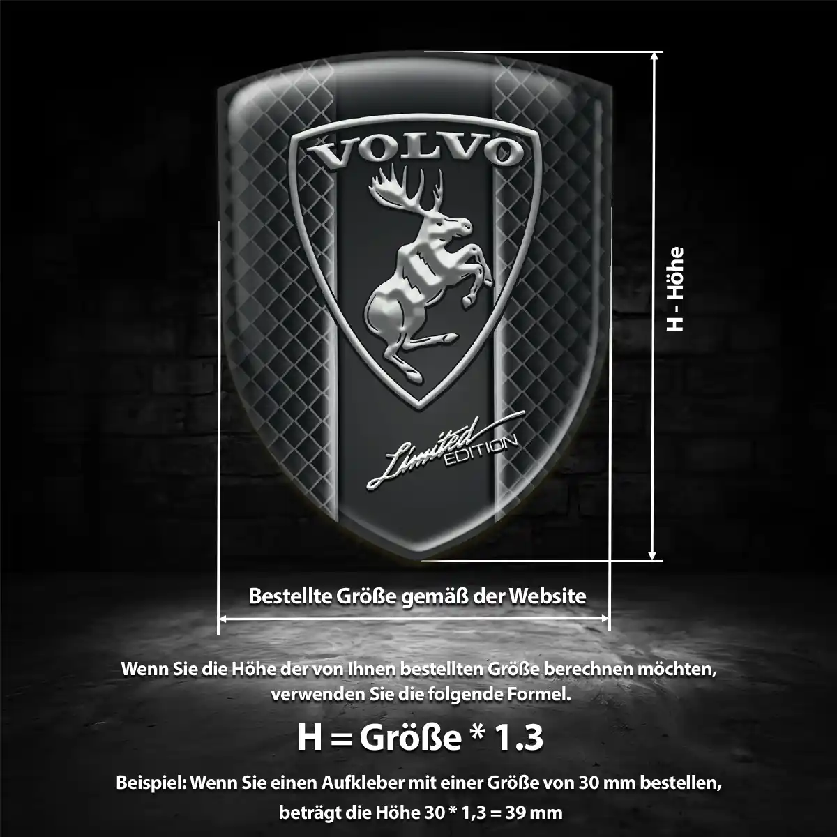 Volvo Aufkleber Embleme Silikon Auto Premiumqualität