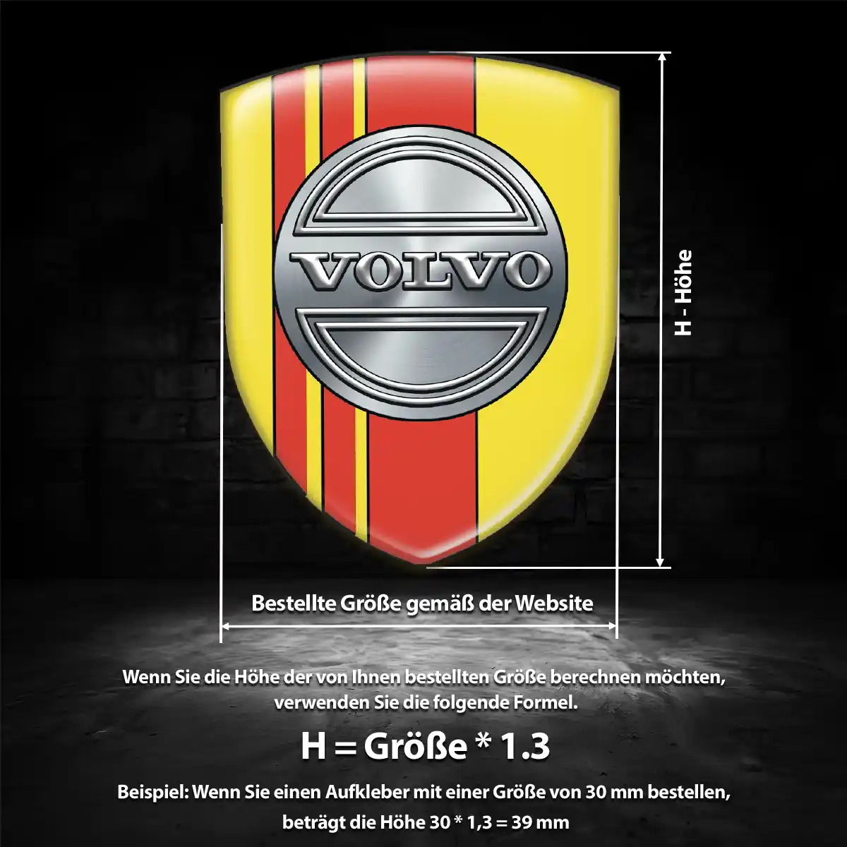 Volvo Aufkleber Embleme Silikon Edles Design