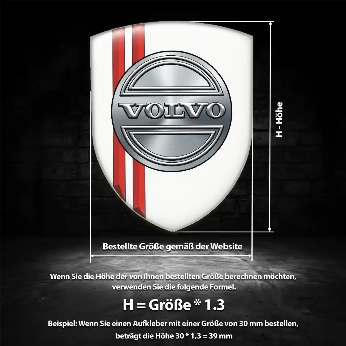 Volvo Aufkleber Embleme Silikon Exterieurdesign
