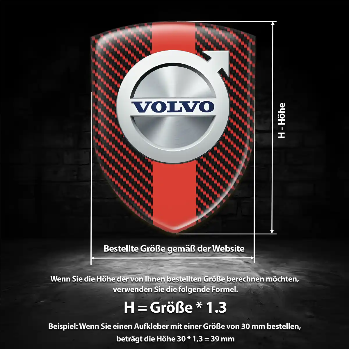 Volvo Aufkleber Embleme Silikon Interieurdesign