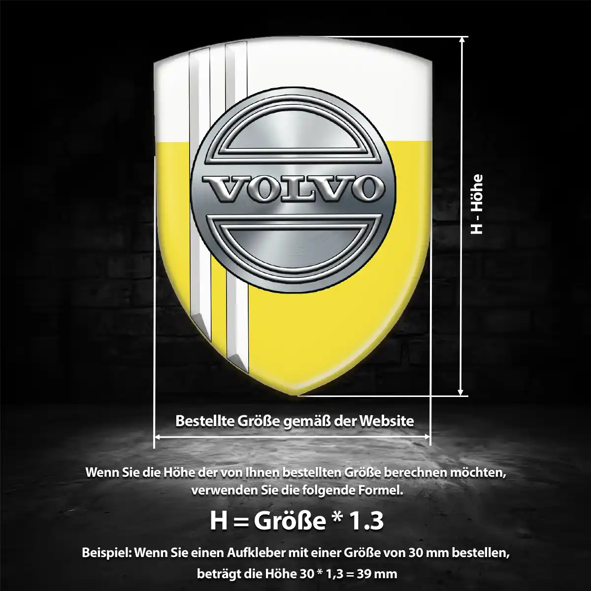 Volvo Aufkleber Embleme Silikon Luxus-Edition