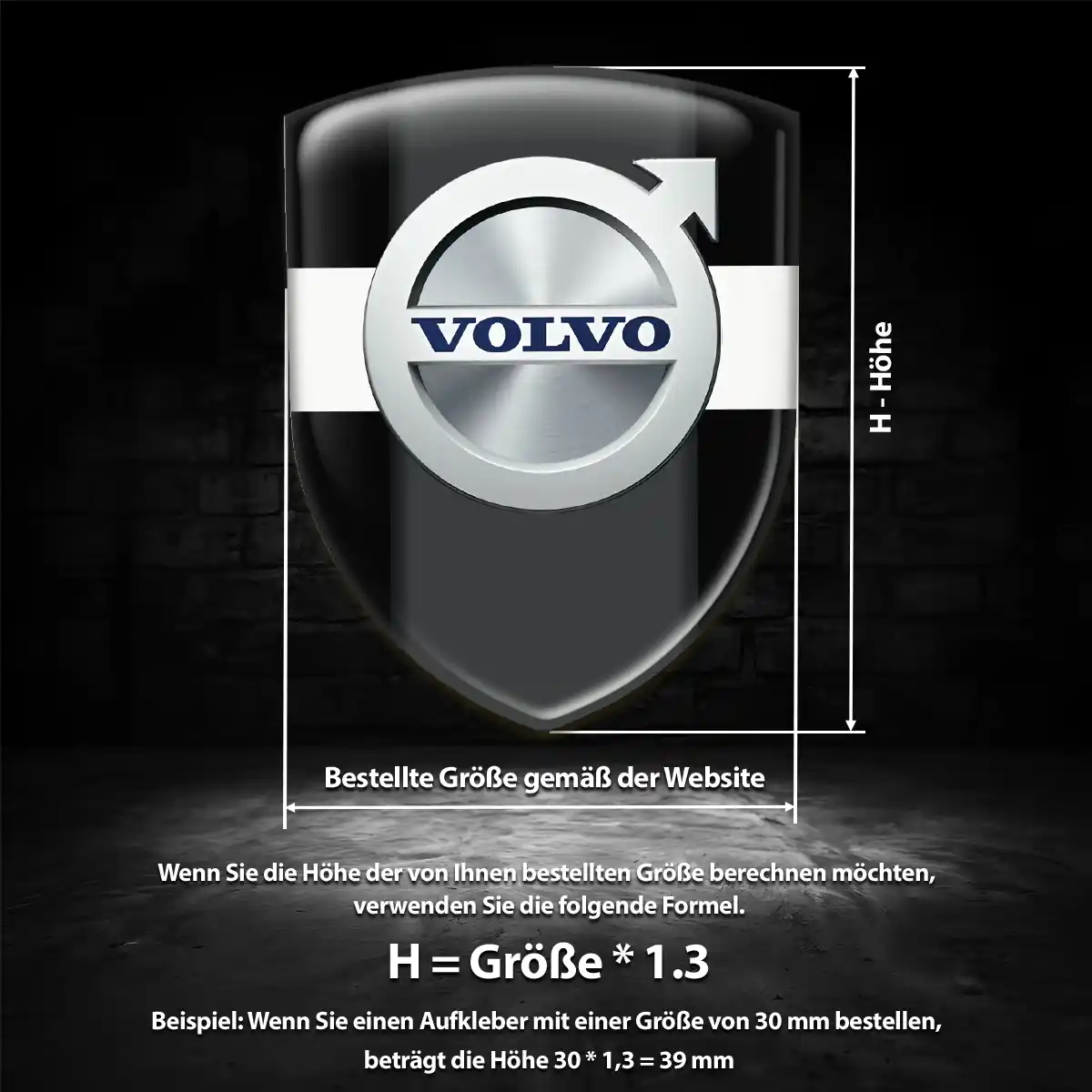Volvo Aufkleber Embleme Silikon Premium-Edition