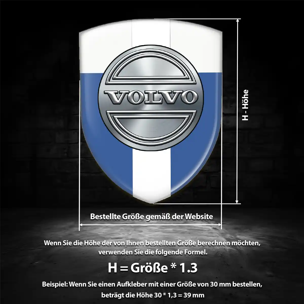 Volvo Aufkleber Hochwertiges Harz