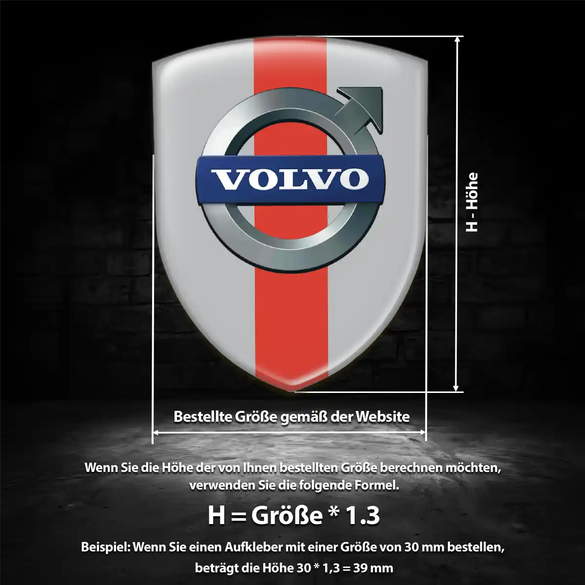 Volvo Aufkleber Silikon Embleme Ausdrucksstarkes Design
