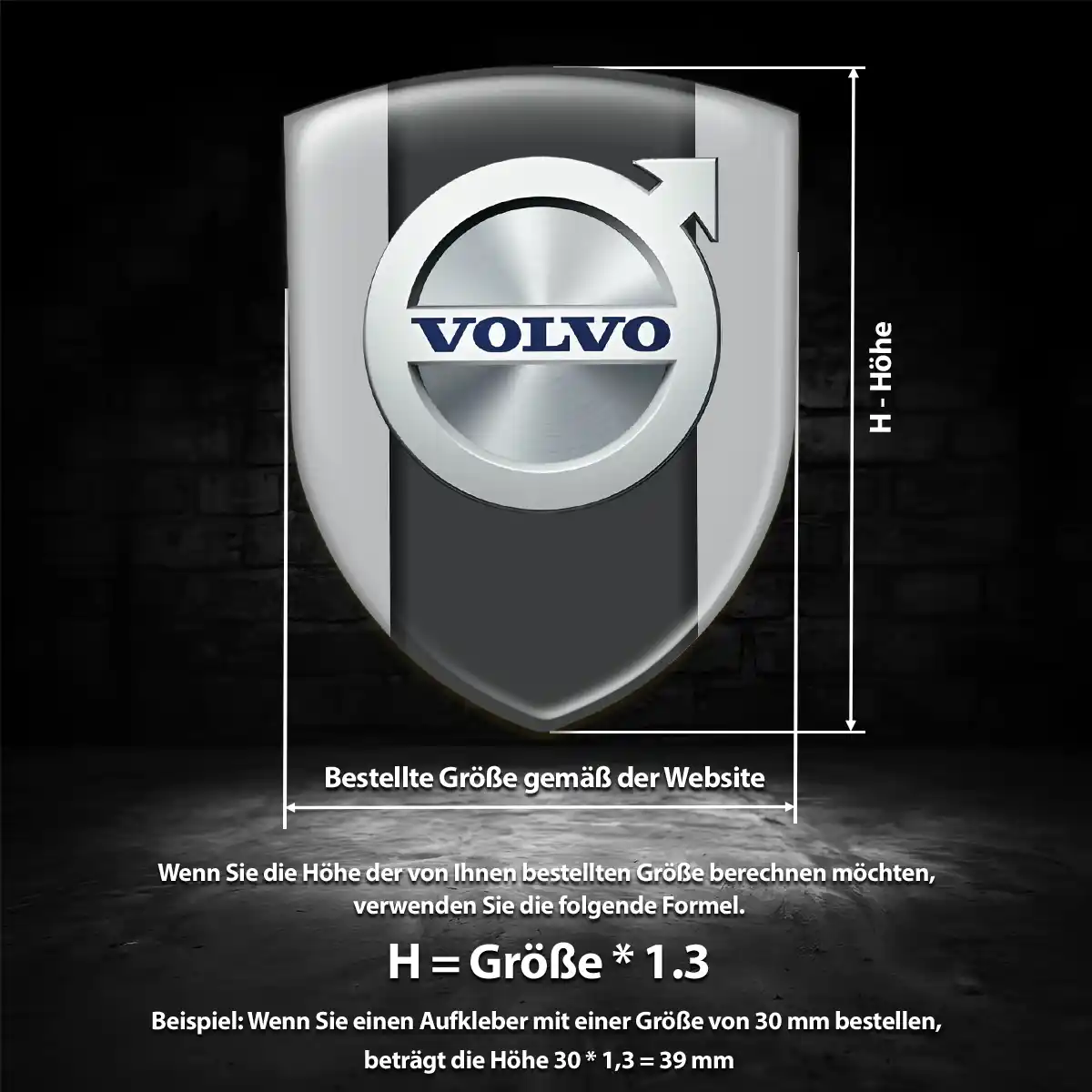 Volvo Aufkleber Silikon Embleme Auto Edles Design