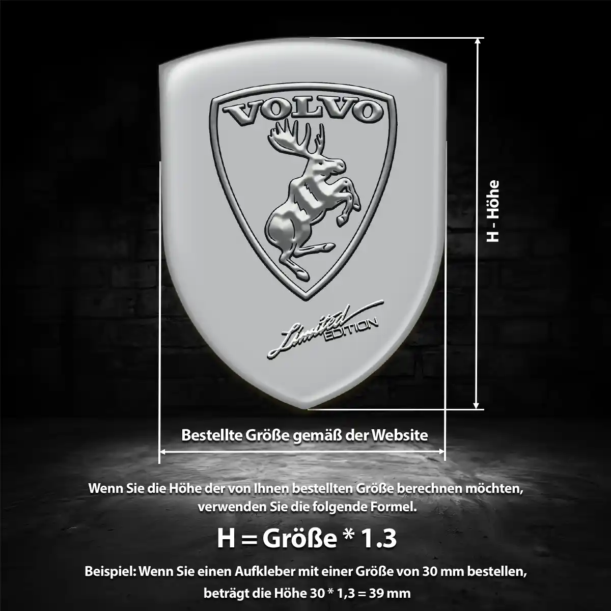 Volvo Aufkleber Silikon Embleme Auto Luxus-Edition