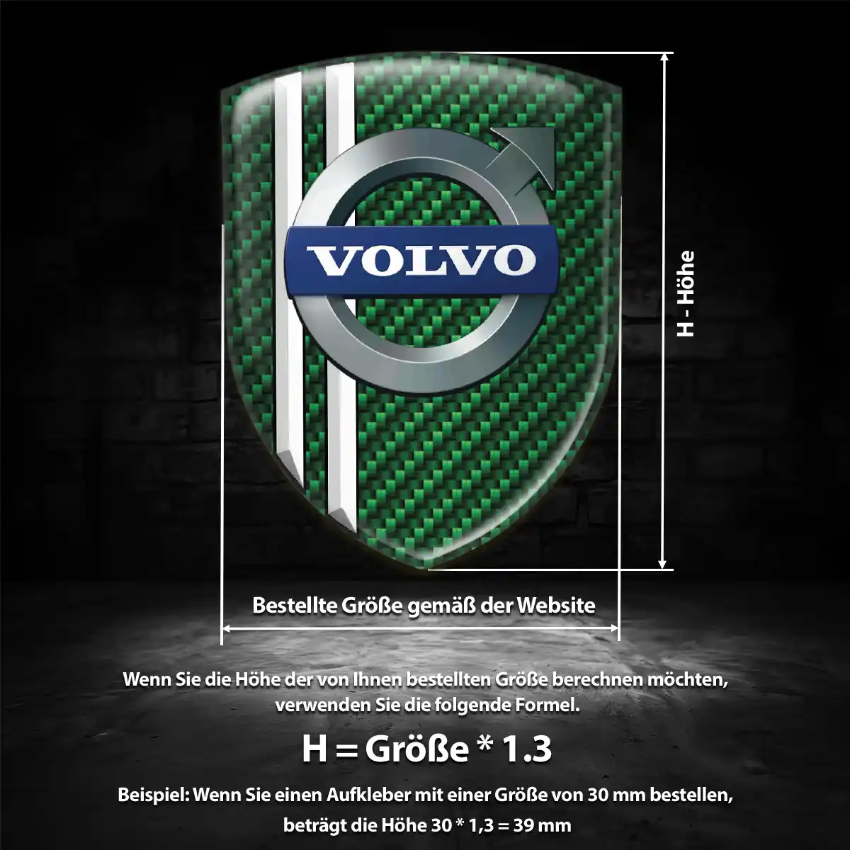 Volvo Aufkleber Silikon Embleme Elegantes Design