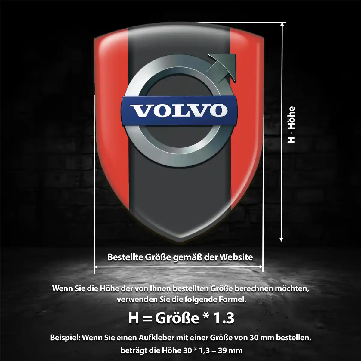 Volvo Aufkleber Silikon Embleme Exterieurdesign