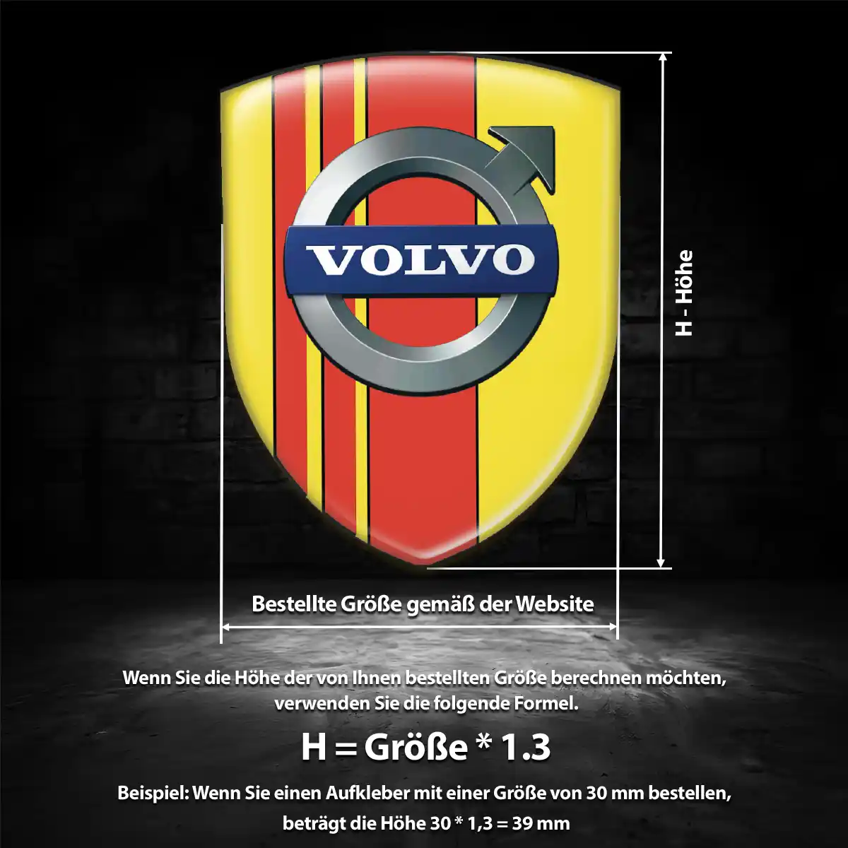 Volvo Aufkleber Silikon Embleme Markenedition