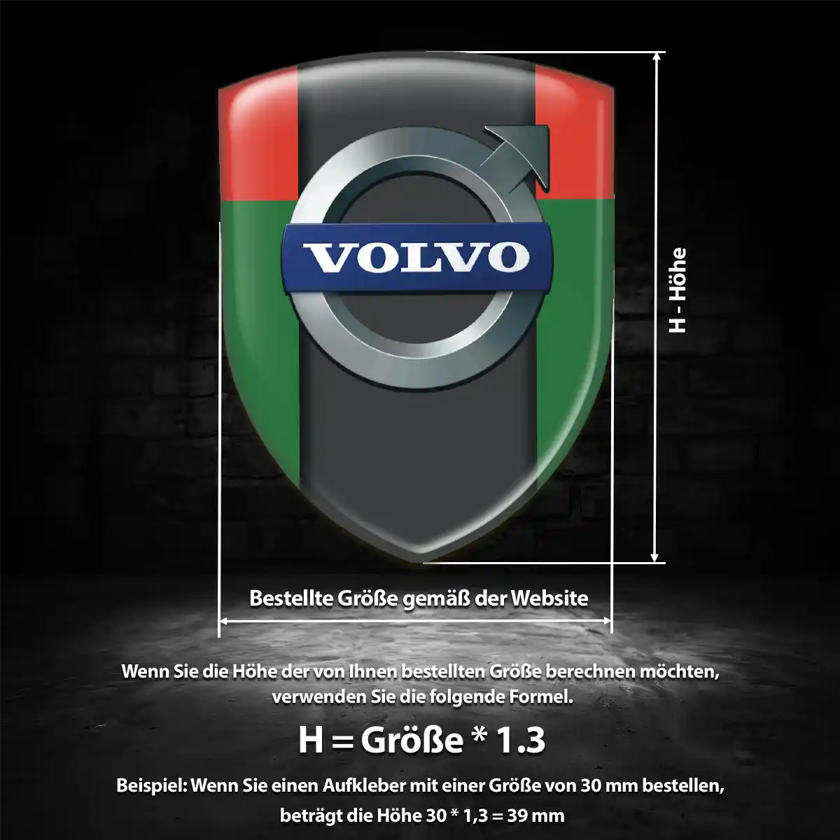 Volvo Aufkleber Silikon Embleme Tuningfahrzeug