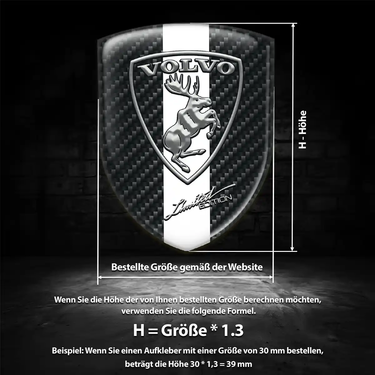 Volvo Aufkleber Wappen Ausdrucksstarkes Design