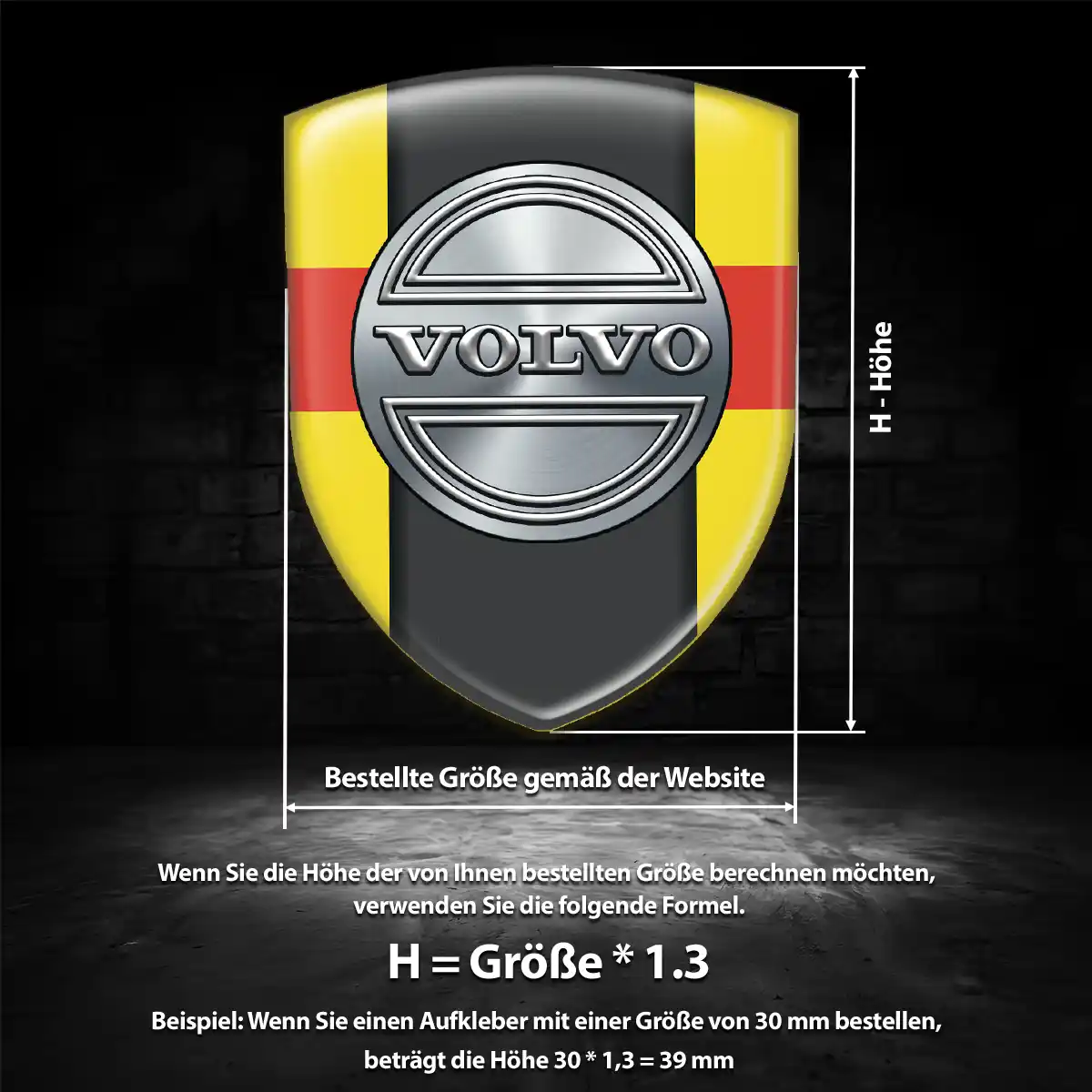 Volvo Aufkleber Wappen Auto Luxus-Edition